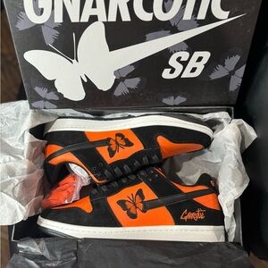 Rare Nike SB Gnarotic Black and Orange Sneakers Size 11M